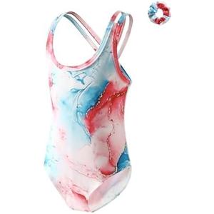 Jolyshlid Girls One Piece Swimsuit Cute Crossback Bathing Suits Quick Dry Kids Beach Swimwear 13-14 Y