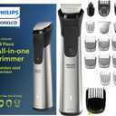 Norelco Philips Multigroom 7000 Series, All-in-One Trimmer, Beard Trimmer and Hair Clipper, 19-Piece Men's Grooming Kit for Beard, Head, Hair, Body, and Face, Soft Pouch, MG7910/49