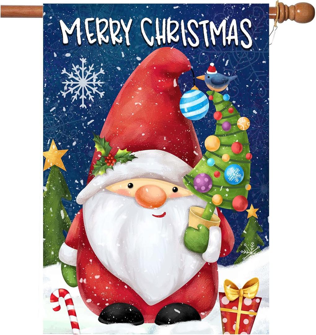 Christmas Flags - Double-Sided House Flags, 28 x 40 Inch for Outdoor Christmas Garden Decoration