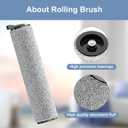 Vacuum Mop Replacement Parts Compatible with Tineco Roller Brush Replacement, Suitable with Ifloor 3 Series, Floor One S3 Series, Ifloor 5 Breeze Cleaner, Set Includes 2 Roller Brushes and 5 Filters