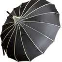 VIVI SKY Pagoda Peak Old-fashionable Ingenuity Umbrella Parasol (black), 35 Inch