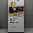 Whitmor Stackable 2-Tier Shoe Shelf, 31 inch, Espresso