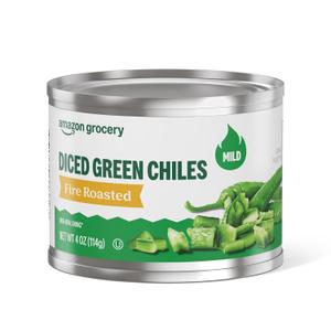 Amazon Grocery, Fire Roasted Diced Green Chiles, Mild, 4 Oz (Previously Amazon Fresh, Packaging May Vary)