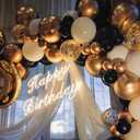 2 x Black and Gold Balloons 50 Pieces-12 Inch Black Gold White Balloons For Birthday Decorations for Men Black and Gold Party Decorations Graduation