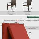 Outdoor Chair Cushion 19 x 19 x 4 Inches Patio Furniture Outdoor Waterproof Seat Cushion, Patio Chair Cushion with Handles and Ties, Square Dining Chair Cushion Set of 2, Terra Red