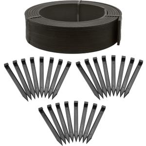 EasyFlex 4-Inch Composite Landscape Edging Kit, 40-Foot, Black