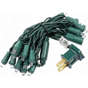 8.5 feet 20 Light Christmas Mini Lights String, Warm White LED Christmas Short Fairy Lights on Green Wire for Xmas Decoration, Art Projects, Bottles and Crafts, Without Tail Plug