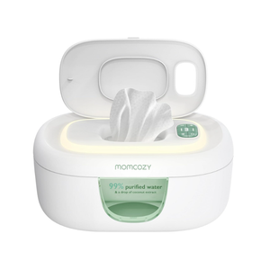 Momcozy Baby Wipe Warmer, Innovative Spring Design, Large Capacity Wipes Dispenser for 6080pcs, Fast & Even Heating, 4 Modes of Temperature Heating Control, Diaper Wipe Warmer with Night Light, Grey