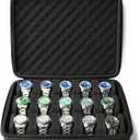 15 slots watch case, hard watch storage organizer case, watch travel case holder, with soft pillow