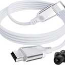 APAPATEK for Lightning to Mini USB OTG Cable for Camera Canon D and Nikon D Series. Import Photos, Videos for iPhone 14/13/12/11/XR, Nylon Braided 3.3ft - for Camera to Phone/Pad Only