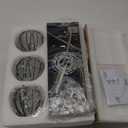 Farmhouse 3 Light Wood Bathroom Lights Over Mirror, Rustic Rattan Black Vanity Light with Globe Metal lampshade, Sconces Wall Lighting for Bathroom, Living Bedroom Hallway