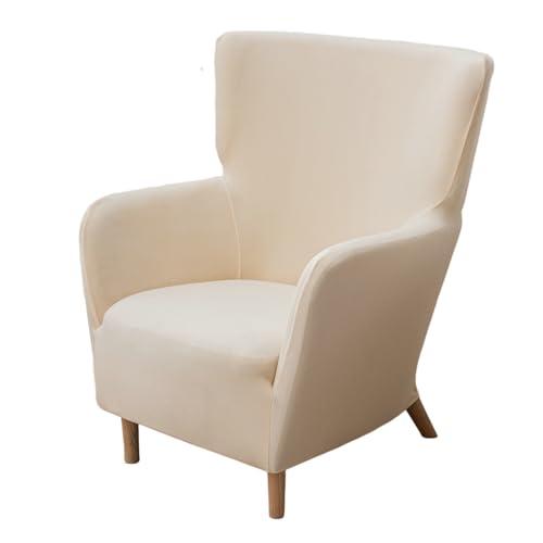 NILUOH Armchair Slipcover 1-Piece Stretch Velvet Wing Back Chair Sofa Slipcover Soft Arm Chair Cover Furniture Protector Covers for Living Room