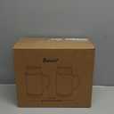 Glass Pitcher with Lid, 2 PACK 68 oz/2 Liter Vintage Water Pitcher, Clear Borosilicate Glass Water Carafe for Cold Brew, Coffee, Lemonade, Iced Sun Tea,Beverage, Milk, Heat Resistant