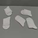 Women's Thin & Warm Cotton Ankle Socks - Quarter Cut, 5 Pairs  (Shoe Size 6-11, White)