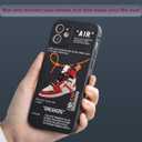 Cool Basketball Sports Sneaker Phone Case for iPhone 16 Pro Case for Boys Men Shockproof Street Designer Aesthetic Compatible with iPhone 16 Pro (Air Red TPU)