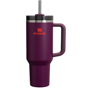 STANLEY Quencher H2.0 Tumbler with Handle and Straw 40 oz | Flowstate 3Position Lid | Cup Holder Compatible for Travel | Insulated Stainless Steel Cup | BPAFree | Plum