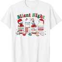 Retro Propofol Silent Night ICU Nurses Funny Merry Christmas T-Shirt, Men, Small