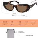 SOJOS Retro Cat Eye Sunglasses for Women Polarized UV400 Designer Inspired Sun Glasses SJ2617A (Tortoise/Light Brown)