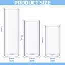 Didaey 36 Pcs Thin Cylinder Vases Set for Centerpieces 2.5'' Diameter 2mm Thickness Clear Glass Vase Hurricane Floating Candle Holder for Wedding Table Decoration (2.5'' X 5'',6'',8'')