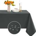 Romanstile Rectangle Tablecloth - Waterproof and Wrinkle Resistant Washable Polyester Table Cloth for Kitchen Dining/Party/Wedding Indoor and Outdoor Use (60 x 102 inch, Dark Grey)