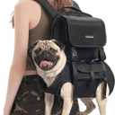 Dog Backpack Carrier(10-20lbs), Pet Lift Carrier for Medium to Large Dogs, Breathable Mesh Comfortable Adjustable Straps,Lightweight Travel Backpack for Pet Disabled, Injuries, Hiking, Medium