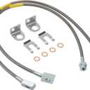 Front Brake Line 89702, Stainless Steel Extended Brake Line Kit Compatible with 1984-2001 Jeep Cherokee XJ 2WD/4WD, 1987-2006 Jeep Wrangler TJ/YJ 4WD, for 4"-6" Suspension Lift