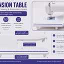 CKPSMS Adjustable Height Extension Table, White, Compatible with Brother innovis SE600, SE625, SE630, SE700, SE725, SE750, SL500, ST150HDH, LB6950, LB7000, NS80E, NS1750D and More
