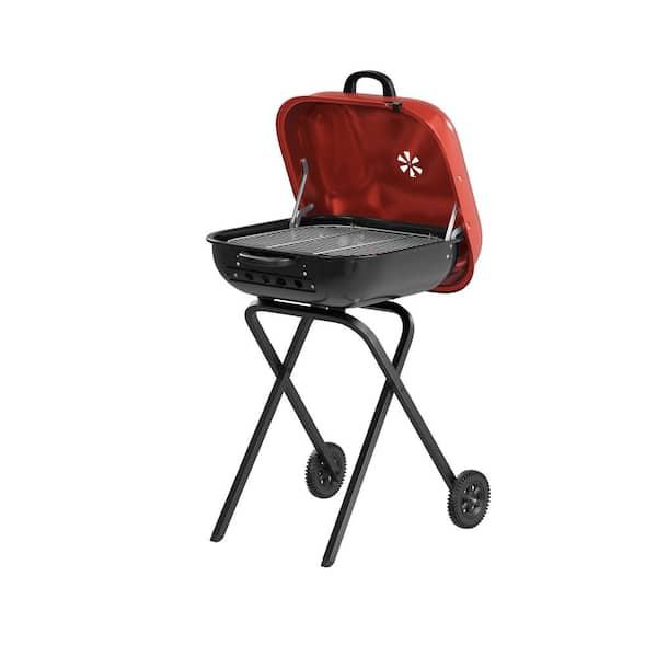 Americana Walk-A-Bout Portable Red Charcoal Grill
