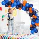 HyDren 133 Pcs Blue and Orange Balloon Arch Kit Space Themed Party Decorations Blue and Orange Birthday Party Supplies