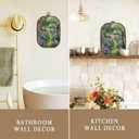 nvucamd French Country Floral Wall Art Decor Framed, Cottagecore Garden Octagon Canvas Prints Wall Art, Nature Forest Flower Landscape Hanging Decor for Farmhouse Bathroom Living Room Gallery, 10.2x7