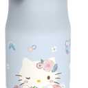 Zak Designs Harmony Hello Kitty 20oz Water Bottle for Travel or At Home, Recycled Stainless Steel is Leak-Proof When Closed and Vacuum Insulated with Straw Lid and Carry Handle