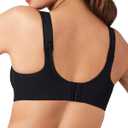 Wacoal Women's Simone Sport Unlined Full Coverage Underwire Sports Bra, 855170 (Black, 36DDD)