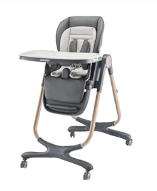 6 in 1 Convertible High Chairs for Babies and Toddlers,Portable High Chair with Dishwasher Tray and 4 Wheel,Booster Seat for Dining Table,Foldable Toddle and Baby Feeding Highchair (White)