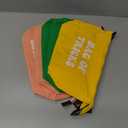 6 Pack Small Canvas Makeup Bags with Zipper for Women, 3 Colors/Designs (8 x 4 x 6 In) (Yellow, Green, Pink)