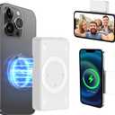 Magnetic Selfie Light, 92 LED Selfie Light with 12 Lighting Mode,10W Magnetic Wireless Charging for iPhone 16/15/14/13/12 Series