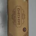 VAMSLOVE 15inch Checkers Folding Wooden Game Set, 100 Square Checkerboard International Checkers Draughts Board 10x10 for Kids with Pieces Storage Slots (Instructions Included)