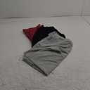 Air Curvey 3 Pack Camisole Tops for Women Built in Bra Adjustable Strap Soft Cotton Undershirt Tanks Seamless Layering Tops (XX-Large, Black Gray Wine Red)