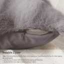 SOMAHE Decorative Sofa Pillows Cases Throw Pillow Covers Faux Fur Plush Pillowcase for Home Fluffy Soft Pillow Cover Grey 18x18 Inch