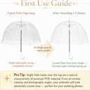 Clear Wedding Umbrella 2 Pack Mr & Mrs, 46" Bubble Dome Photography Prop | Transparent POE material For bride and groom Includes thank you cards