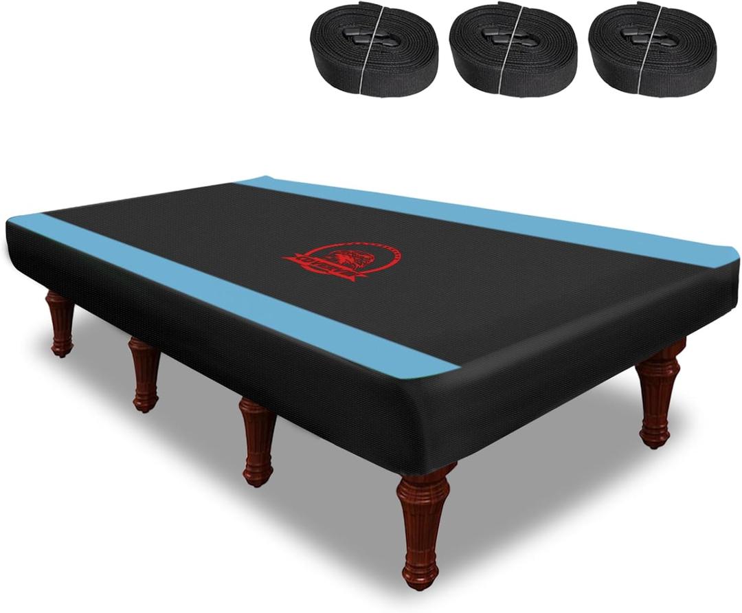 COVERVIN Billiard Pool Table Cover,Heavy Duty 210D Oxford Cloth Material All Weather Waterproof Dustproof UV Protection(8ft/Blue)