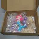 Mermaid Cake Toppers with Shell Starfish Fishtail Balls for Mermaid Birthday Supplies (Style1)