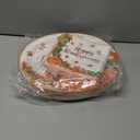 100Pcs Thanksgiving Oval Paper Plates and Napkins Set, 10" x 12" Party Plates,Large Disposable Dinner Plates for Fall Party and Thanksgiving Day