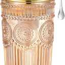 Foaming Hand Soap Dispenser, Glass Foam Toothbrush Holder, Refillable Liquid Lotion Dispenser (L-Gold-Lotion)