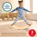 Fisher-Price Wood Montessori Toy Rockin' Balance Board, American Montessori Society Seal of Excellence, 31.7-Inch Wooden Motor Skills Learning Activity for Kids Ages 3+ Years, 30.9843 Inches X 11.4173 Inches X 7.4803 Inches