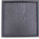 Solid Wood Serving Tray, Square Non-Slip Tea Coffee Snack Plate, Serving Tray with Raised Edges, for Home Kitchen Restaurant (9.5" x 9.5" x 0.8", Black)