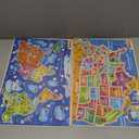 SYNARRY Large USA World Wooden Puzzles for Kids Ages 4-6, Learning United States World Maps Puzles for Kids Ages 6-8, Wood Jigsaw Puzzles Educational Games Toys Gifts for Boys Girls Ages 3-8