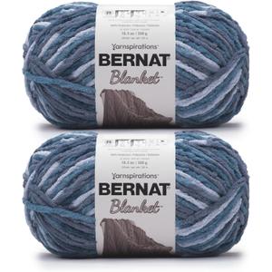 Bernat Blanket - 2 Pack of 220 Yards/10.5 oz Cozy Blue 100% Polyester Yarn