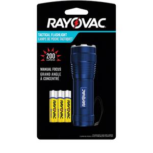 Rayovac Handheld Tactical 200 Lumen LED Flashlight, Batteries Included