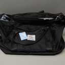 Travel Duffel Bag, Sports Tote Gym Bag, Shoulder Weekender Overnight Bag for Women, Black