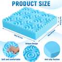 Geiserailie 1 Pcs Egg Foam Pad Eggs Chair Cushion to Relieve Back Foam Seat Cushion Chair Accessories Pad for Office Recliner Wheelchair Home Car (18 x 16 x 4 Inches Flower-Shaped,Light Blue)